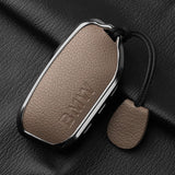 Aluminum Alloy Goatskin Car Key Case Cover for BMW G38 G12 F49 i20 G07 G08 1 5 7 Series x1 x5 x7 ix XM i7 M760 Keychain