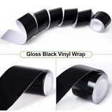 Car Film High Gloss Vinyl Wrap Kit For Black Out Chrome Delete For Window Trim Auto Film Anti Scratch Tape Waterproof Sticker