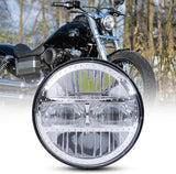 Black 5.75Inch Motorcycle Projector Led Headlight 5.75" H4 Headlamp With DRL For Harley Bike For Sportsters XL XG XR VRSCD Dy
