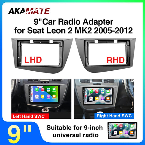 Car Radio Frame Bezel Mounting Trim for Seat Leon 2 Car Interior Accessory AKAMATE