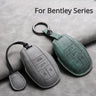 Car Key Cover For Bentley Bentayga 2017-2021 2AHMV-YK1 Leather Car Key Case Cover For Bentley