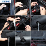 Leather Soft Top Sunshade Cover for Jeep Wrangler JK 2-Door Car Interior Accessory HEBE