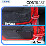 Door Storage Mesh 4-Piece Set for Jeep Wrangler JK 2011-2017 Car Interior Accessory HEBE