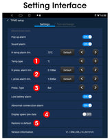 USB Wireless TPMS Tire Pressure Monitoring System for Android Car Interior Accessory RSNAVI