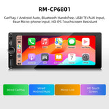 6.9 Inch 1DIN Multimedia CarPlay Android Auto Touch Stereo Android Head Unit LEXXSON