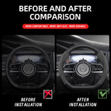 Suede Carbon Fiber Steering Wheel Cover for Mazda Car Interior Accessory Hocasen