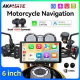 6 Inch Motorcycle GPS DVR with Quick Release Bracket Android Head Unit AKAMATE