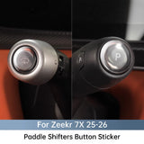 For Zeekr 7X 25-26 Car Center Control Button Transparent Epoxy Sticker Steering Wheel Key Protective Cover Accessories