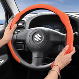 Premium Suede Snap-On Steering Wheel Cover for Suzuki Car Interior Accessory Hocasen