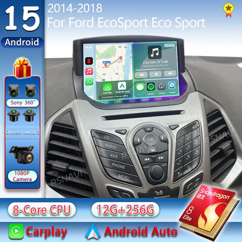 Android 15 GPS Multimedia Player for Ford EcoSport 2014–2018 Android Head Unit RSNAVI