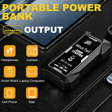 12V Car Jump Starter - Portable Battery Booster & Power Bank with 3-Mode LED Emergency Light Jump Starter MINUS TWO