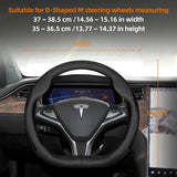 Ultra-Thin Leather Steering Cover for Tesla 2024