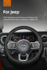 Breathable Leather Steering Cover for Jeep Wrangler JL Car Interior Accessory Hocasen