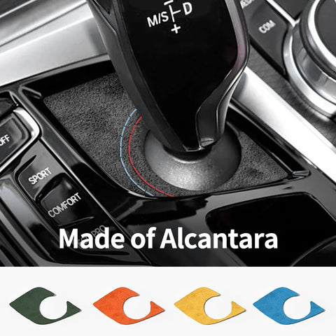 For BMW 5 Series G30 G38 6GT Center Console Gear Shift Panel Trim Sticker Car Premium Interior Accessories Made of Alcantara