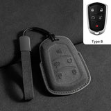 Suede Car Key Case Cover For Cadillac