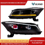 Projector Headlights with LED DRL for Accord 2008-2012 Car Interior Accessory Vland