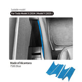For Tesla Model 3 Model Y Door Inner Handle Trim Frame Decorative Sticker Car Interior Tuning Accessories Made of Alcantara