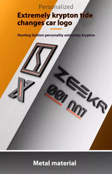 For ZEEKR 001/X/007/7X Zeekr001 Car Badge Modification Blackened Tail Logo Sporty Modified Letters Car Interior Accessory OEM