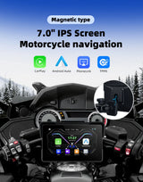 7.0 inch Wireless CarPlay DVR GPS for Universal Motorcycle Android Head Unit EKIY