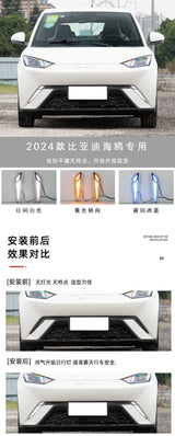 For BYD Seagull Atto 1 Dolphin Mini Surf 2024 Daytime Running Light Streamer Turn Signal Lamp Front Fog Light Car LED Lightin