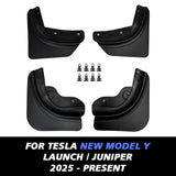 TPE Mud Flaps for Tesla New Model Y 2025 Launch Juniper No Drilling Mud Flaps TEKSY Full 4Pcs