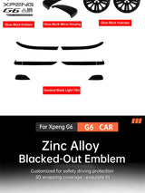 For Xpeng G6 2023 2024 2025 Xiaopeng G6 Black Badge Front Rear Badge Blackened Modification Accessories