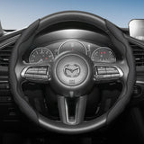 Sporty Wavy Leather Steering Cover for Mazda CX-5