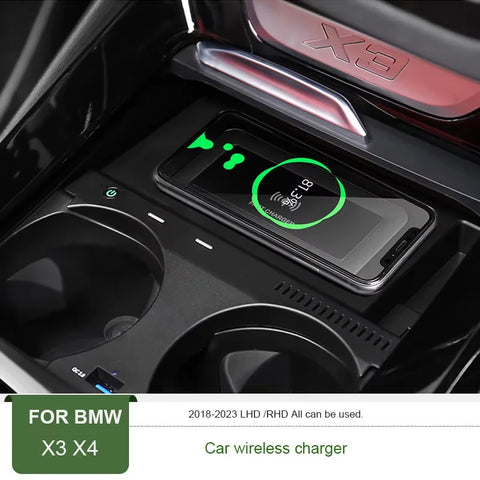 Wireless Charger Phone Holder for BMW X3 X4 2019-22 Car Interior Accessory LINGLUYANG