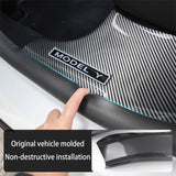 For Tesla Model Y 3 Juniper Highland Front Rear Door Bumper Sill Protector Seat Guard Plate Anti-Scratch Interior Accessories
