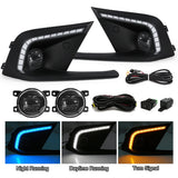 Fog Lights DRL Bumper Cover for Honda Civic 2021-2024 LED Ambient Light MAGIC COLORM DRL SET B