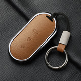 Aluminum Alloy Goatskin Car Key Case Cover For HUAWEI Aito M5 M7 2022 Car Key Case Protect Fob