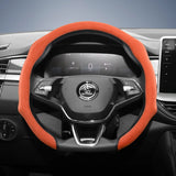 Premium Suede Steering Wheel Cover for Skoda Models