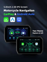 5 inch Waterproof Wireless CarPlay GPS for Moto Android Head Unit EKIY