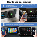 CarPlay Adapter Wireless Conversion for Universal Car