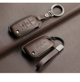 Leather Car Key Case Cover For Volkswagen Golf 7 MK7 Jetta Lavida Keychain Cover