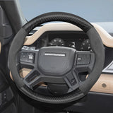 Carbon Fiber Steering Wheel Cover for Land Rover Car Interior Accessory Hocasen