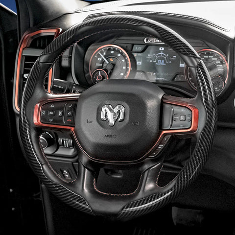 Carbon Fiber Cover for Ram 1500 2500 Quick Release Car Interior Accessory Hocasen