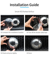 Transparent Grill Emblem Cover for Smart Fortwo 2015+