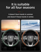 Lexus Anti-Slip Segmented Suede Steering Wheel Cover