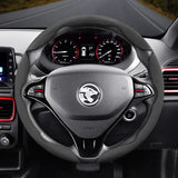 Anti-Slip Segmented Suede Steering Wheel Cover for Proton