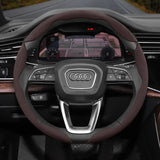 Audi Anti-Slip Suede Steering Wheel Cover Set