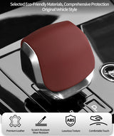Original Leather Center Gear Shift Knob Cover For Jaguar Lever Shifter Boot Anti Scratch Car Performance Interior Accessories
