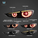 Dynamic LED Tail Lights for Mazda3 Axela 2014-2018 LED Ambient Light Vland