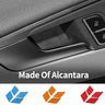 For Audi A4L A4 S4 A5 S5 Made of Alcantara Door Handle Bowl Trim Protective Sticker Anti-Scratch Car Interior Tuning Accessory