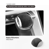 For Audi Q3 Q2 A1 Sport Gear Shift Knob Boot Decorative Trim Sticker Car Premium Interior Tuning Accessories Made of Alcantara