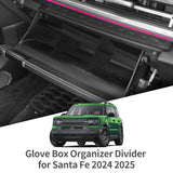 Hyundai Santa Fe 2024 2025 Car Glove Box Partition ABS Storage Tray Glove Box Partition Smabee