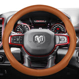 Breathable Leather Steering Wheel Cover for Ram Trucks