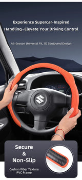 Suede Snap-On Steering Wheel Cover for Suzuki Jimny Car Interior Accessory Hocasen