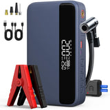 Car Tire Air Compressor, Battery Jump Starter Kit, 1500A Heavy-Duty Portable Emergency Car Jump Starter