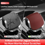 Original Leather Center Gear Shift Knob Cover For Jaguar Lever Shifter Boot Anti Scratch Car Performance Interior Accessories